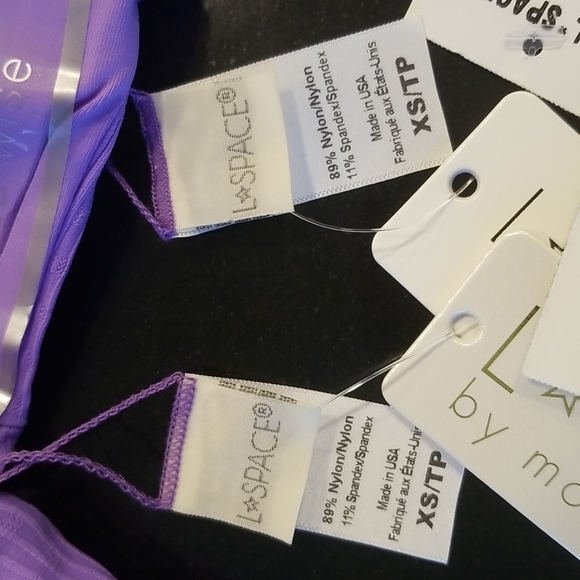 💕L*SPACE💕 Pointelle Rib Bikini Set ~ Gizelle Top + Desi Bottom ~ Purple XS NWT - Picture 11 of 12